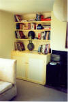 Painted Bookshelves and Cupboard