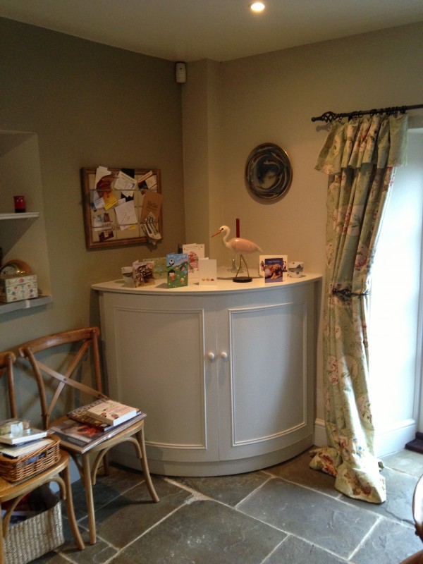 Bow front cabinet