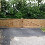 Treated softwood driveway gates